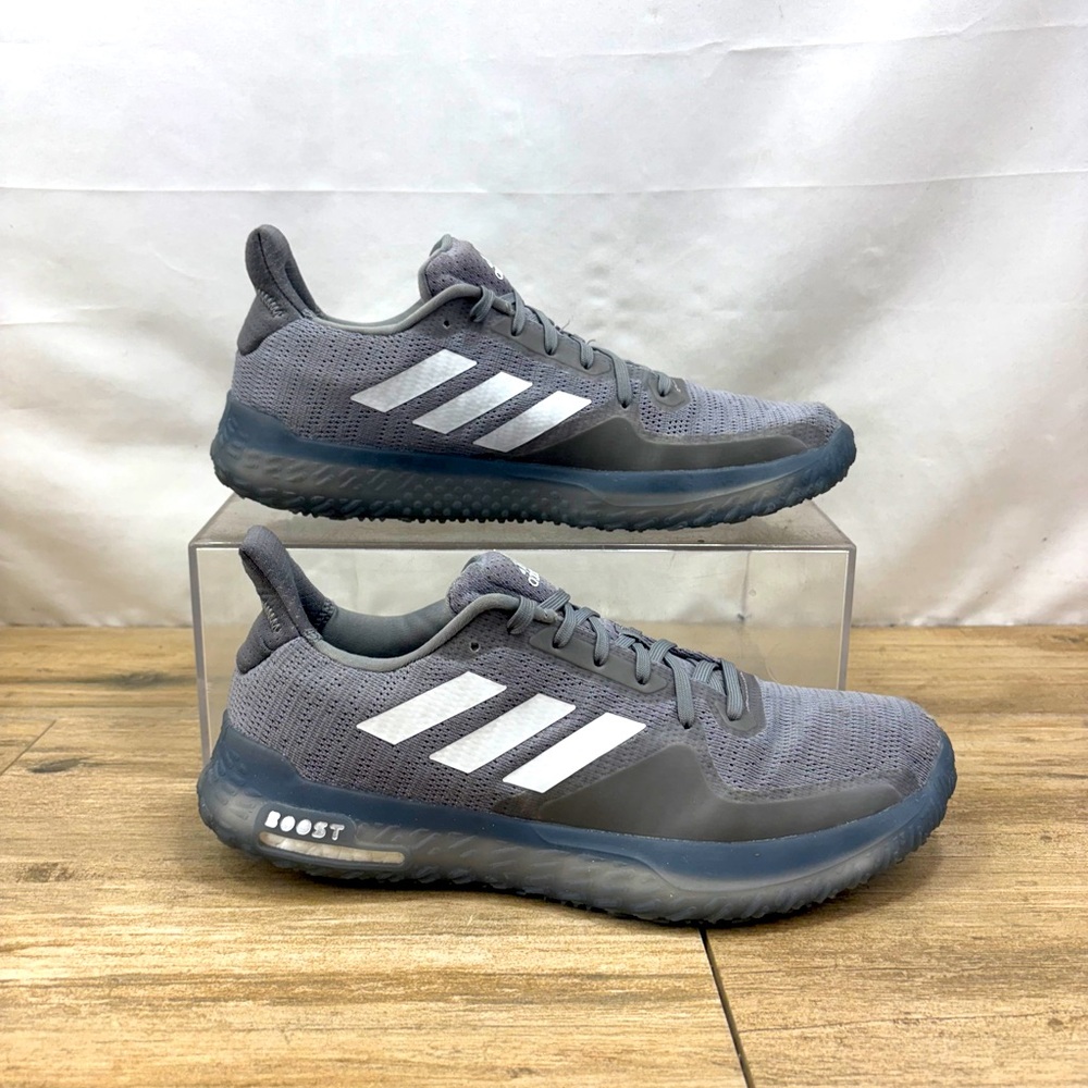 Adidas mens Fitboost PR Trainers‎ Athletic Shoes Size 9.5 Gray Boost Sneakers